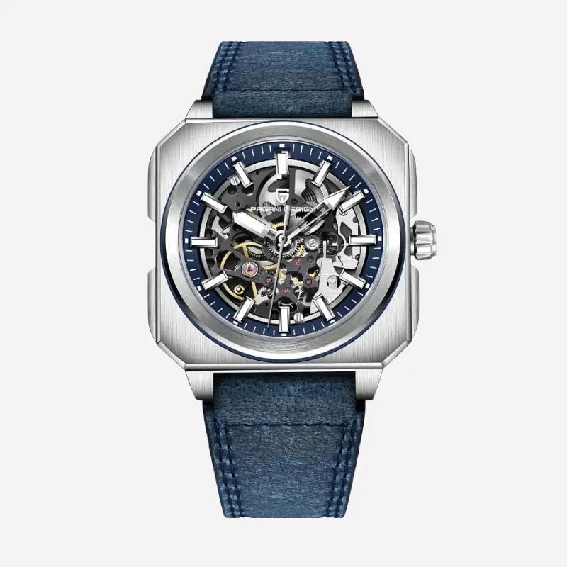 Pagani Design Skeleton Square Dial Automatic Men's Watch- PD-1791